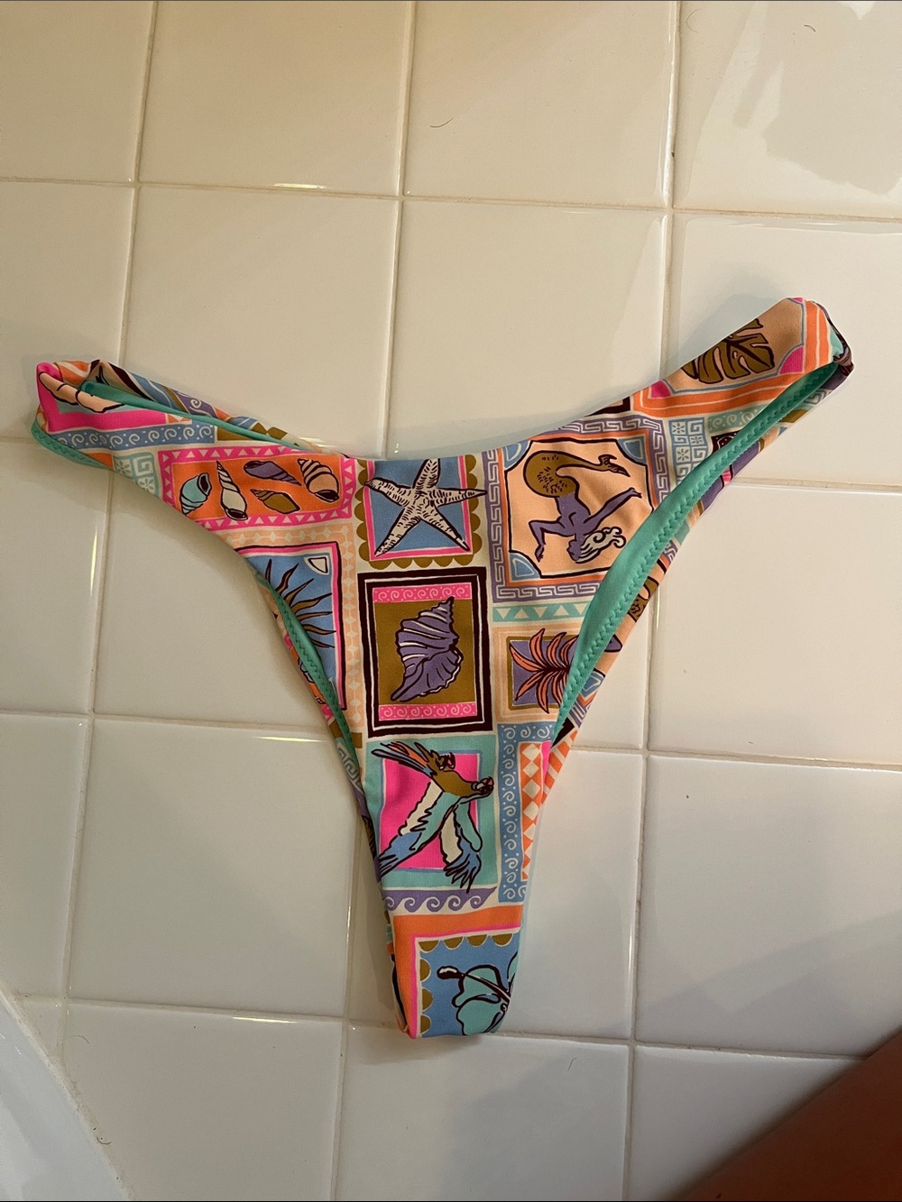 Ripcurl Colorful Tropical Print Bikini Bottom
